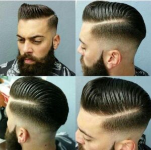 view of the hair of a men after cutting