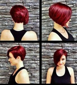 after view of the hair after coloring