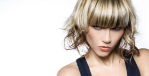 headshot of a girl after hair styling
